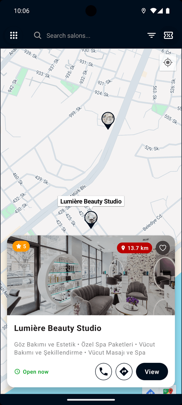 Glamlix salon search